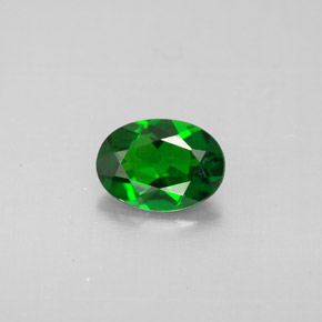 Diopside de chrome vert naturelle coupe ovale, 0,79 ct, VVS-VS