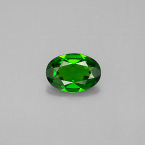 Diopside Chrome Vert naturelle Coupe ovale, 0.62 ct, VS