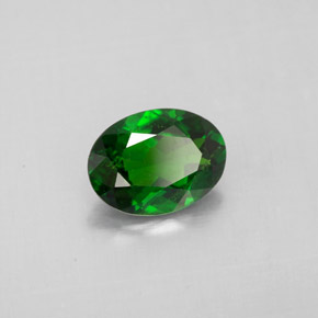 Diopside de chrome vert naturelle coupe ovale, 1,15 ct, VS-SI