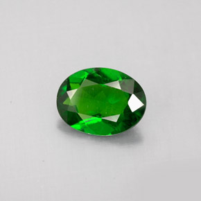 Diopside Chrome Vert naturelle Coupe ovale, 1.10 ct, VS-SI