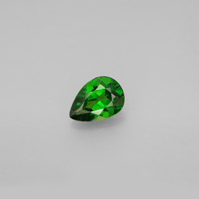 Diopside de chrome vert naturelle en forme de poire, 0,72 ct, VS-SI