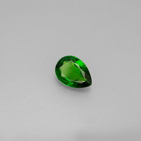 Diopside de chrome vert naturelle en forme de poire, 0,58 ct, VVS-VS