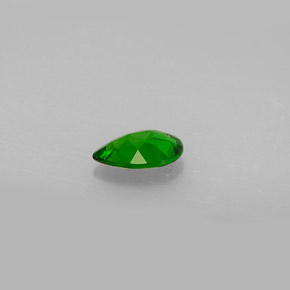 Diopside de chrome vert naturelle en forme de poire, 0,58 ct, VVS-VS