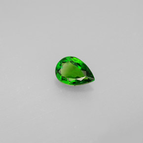 Diopside de chrome vert naturelle en forme de poire, 0,51 ct, VVS-VS