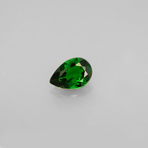 Diopside de chrome vert naturelle en forme de poire, 0,72 ct, VVS-VS