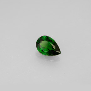 Diopside de chrome vert naturelle en forme de poire, 0,72 ct, VVS-VS