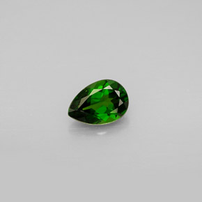 Diopside de chrome vert naturelle en forme de poire, 0,78 ct, VVS-VS