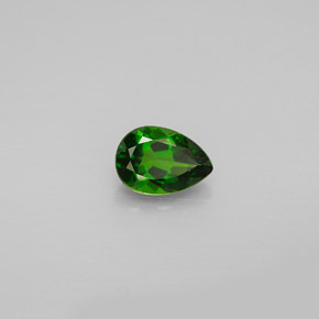 Diopside de chrome vert naturelle en forme de poire, 0,78 ct, VVS-VS