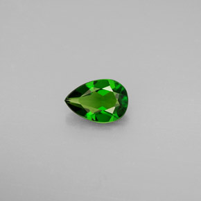 Diopside de chrome vert naturelle en forme de poire, 0,66 ct, VVS-VS