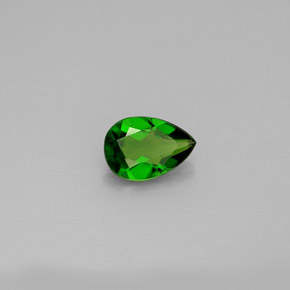 Diopside de chrome vert naturelle en forme de poire, 0,66 ct, VVS-VS