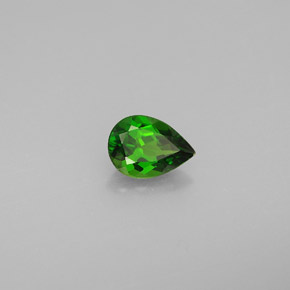 Diopside de chrome vert naturelle en forme de poire, 0,65 ct, VS