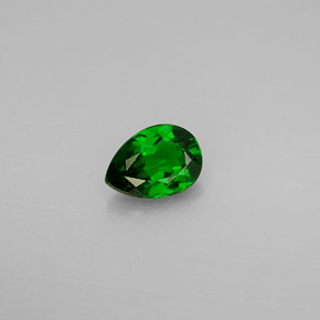 Diopside de chrome vert naturelle en forme de poire, 0,73 ct, VS