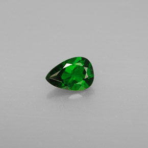 Diopside de chrome vert naturelle en forme de poire, 0,74 ct, VS