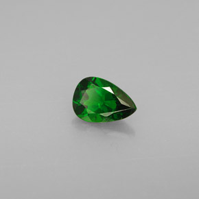 Diopside de chrome vert naturelle en forme de poire, 0,74 ct, VS