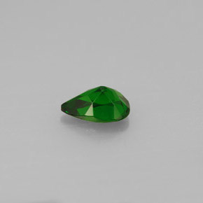 Diopside de chrome vert naturelle en forme de poire, 0,74 ct, VS