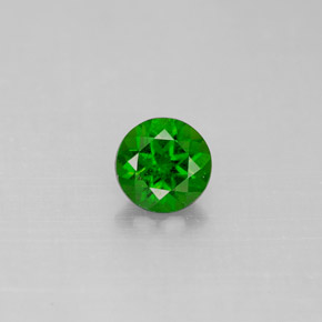 Diopside de chrome vert naturelle coupe roude, 0,49 ct, VS