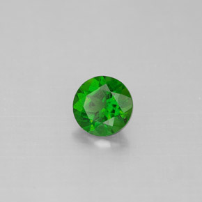 Diopside de chrome vert naturelle coupe roude, 0,49 ct, VS