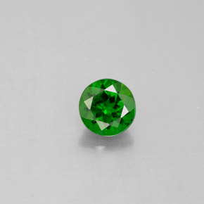 Diopside de chrome vert naturelle coupe roude, 0,56 ct, VS