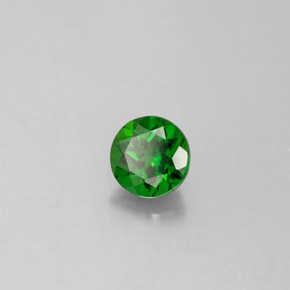 Diopside de chrome vert naturelle coupe roude, 0,56 ct, VS