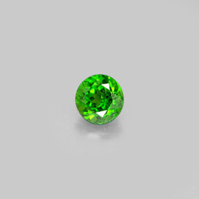 Diopside de chrome vert naturelle coupe roude, 0,56 ct, VS