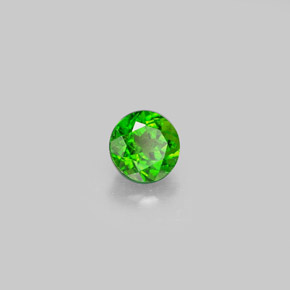 Diopside de chrome vert naturelle coupe roude, 0,56 ct, VS