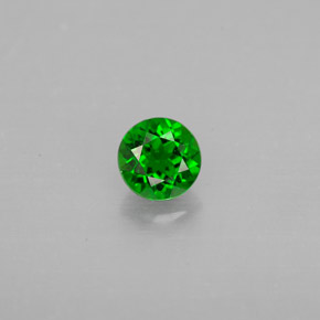 Diopside de chrome vert naturelle coupe roude, 0,49 ct, VS
