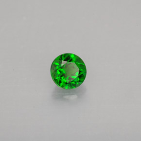 Diopside de chrome vert naturelle coupe roude, 0,49 ct, VS