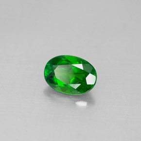 Diopside de chrome vert naturelle coupe ovale, 0,87 ct, VS-SI