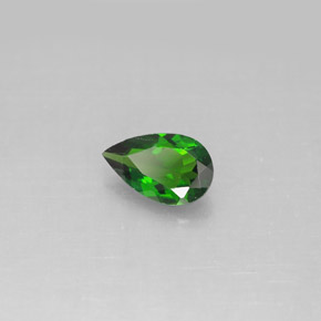 Diopside de chrome vert naturelle en forme de poire, 0,72 ct, VS