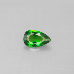 Diopside Chrome Vert naturelle En forme de poire, 0.74 ct, VS