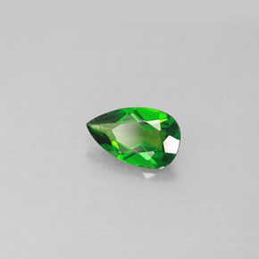 Diopside Chrome Vert naturelle En forme de poire, 0.74 ct, VS