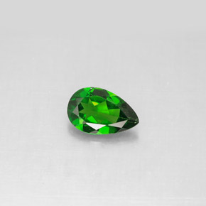 Diopside de chrome vert naturelle en forme de poire, 0,79 ct, VS