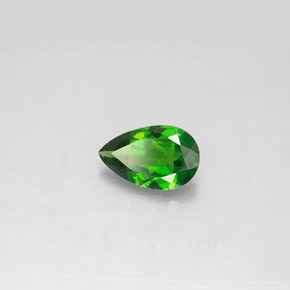 Diopside de chrome vert naturelle en forme de poire, 0,79 ct, VS