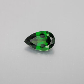 Diopside de chrome vert naturelle en forme de poire, 0,90 ct, VVS-VS