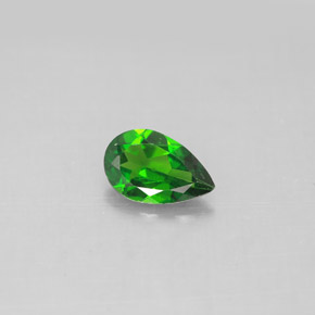 Diopside de chrome vert naturelle en forme de poire, 0,74 ct, VS