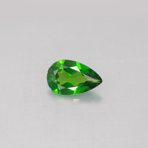 Diopside de chrome vert naturelle en forme de poire, 0,71 ct, VS