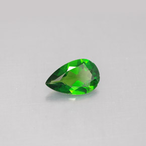 Diopside de chrome vert naturelle en forme de poire, 0,71 ct, VS