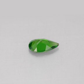 Diopside de chrome vert naturelle en forme de poire, 0,71 ct, VS