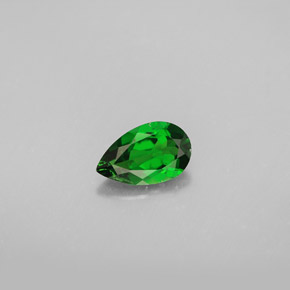 Diopside de chrome vert naturelle en forme de poire, 0,83 ct, VS