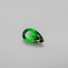 Diopside de chrome vert naturelle en forme de poire, 0,83 ct, VS