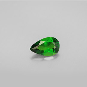 Diopside de chrome vert naturelle en forme de poire, 0,77 ct, VS