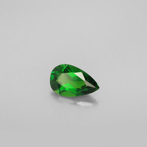 Diopside de chrome vert naturelle en forme de poire, 0,77 ct, VS