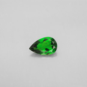 Diopside de chrome vert naturelle en forme de poire, 0,68 ct, VS