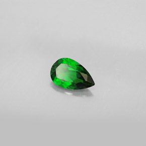 Diopside de chrome vert naturelle en forme de poire, 0,68 ct, VS