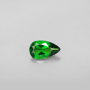 Diopside de chrome vert naturelle en forme de poire, 0,77 ct, VS