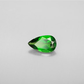 Diopside de chrome vert naturelle en forme de poire, 0,77 ct, VS
