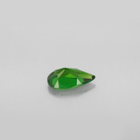 Diopside de chrome vert naturelle en forme de poire, 0,77 ct, VS