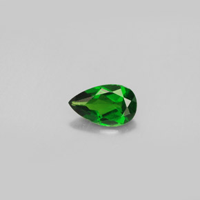 Diopside de chrome vert naturelle en forme de poire, 0,77 ct, VS