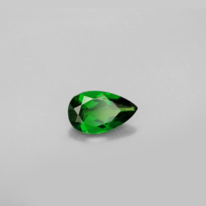 Diopside de chrome vert naturelle en forme de poire, 0,77 ct, VS