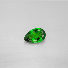 Diopside de chrome vert naturelle en forme de poire, 0,77 ct, VS